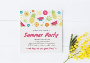 Party Invitation Template Open Office Summer Party Invitation Template Invitation Templates