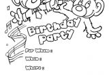 Party Invitation Template Pages Bears Birthday Party Invitation Coloring Pages