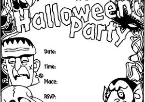 Party Invitation Template Pages Halloween Invitation Coloring Page Crayola Com