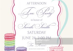Party Invitation Template Text Tea Party Invitation Template with Text Frame Vector Art