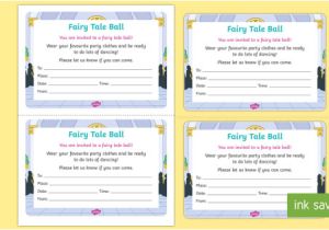Party Invitation Template Twinkl Fairy Tale Ball Invitation Writing Template Eyfs Early