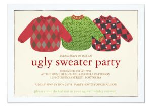 Party Invitation Template Uk Ugly Christmas Sweater Party Invitation Zazzle Co Uk