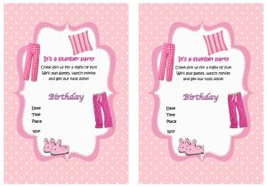 Party Invitation Template Worksheet Free Printable Birthday Sleepover Invitations
