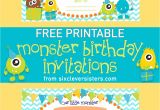 Party Invitation Template Worksheet Free Printable Monster Birthday Invitations Six Clever