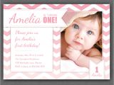 Party Invitation Template Year 1 One Year Old Birthday Invitations Free Invitation
