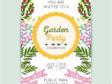 Party Invitation Templates Free Vector Download Garden Party Invitation Template Vector Free Download