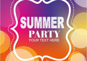 Party Invitation Templates Free Vector Download Summer Party Poster Invitation Template Vector Free Download