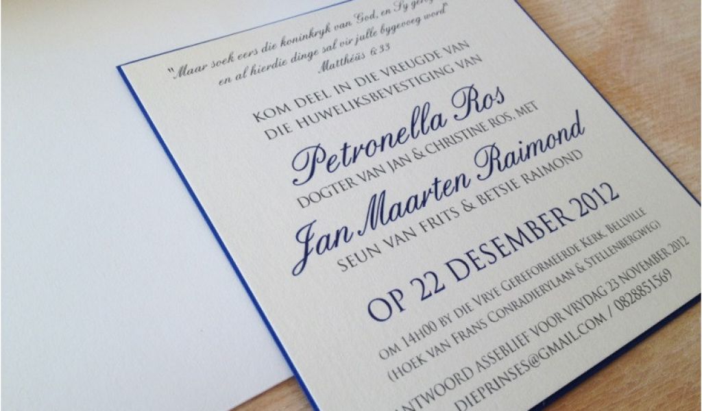 Party Invitation Templates In Afrikaans Afrikaans Wording for Wedding