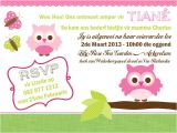 Party Invitation Templates In Afrikaans Owl Baby Shower Invitation Afrikaans Get Crafty
