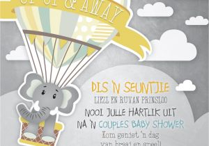 Party Invitation Templates In Afrikaans Up Up and Away Baby Shower Invitation Baby Shower