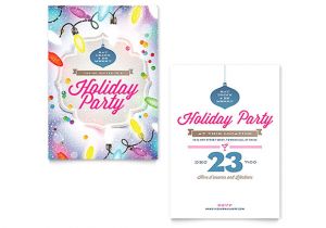 Party Invitation Templates Microsoft Publisher Holiday Party Invitation Template Design