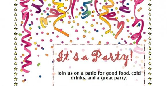Party Invitation Templates Word Free Party Invitation Templates Word Invitation Template