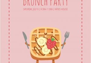 Party Invitation Wording Food Food Fun Waffle Free Birthday Invitation Template