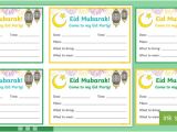 Party Invitation Writing Template Eid Party Invitation Version 2 Writing Template Eid