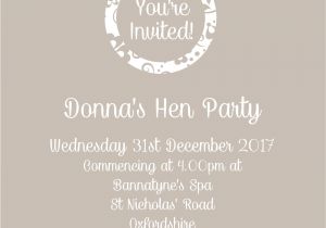 Party Invitations Next Day Delivery Personalised Hen Party Invitations Invitation Librarry