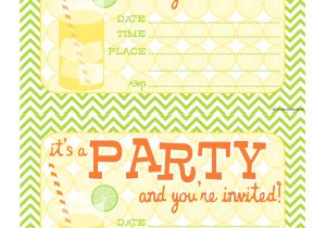 Party Invitations to Print for Free Bnute Productions Free Printable Citrus Splash Invitations
