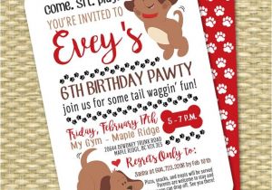 Party Pups Invitations Puppy Party Invitation Puppy Birthday Invitation Kids