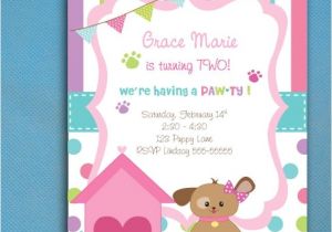 Party Pups Invitations Puppy Party Invitations for Girls Puppy Adoption Party