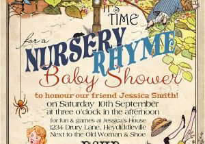 Party Rhymes Invitations Nursery Rhyme Baby Invitation