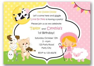 Party Rhymes Invitations Nursery Rhymes Birthday Invitation Split Joint Twin