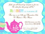 Party Rhymes Invitations Tea Party Invitation Wording Tea Party Invitation Wording