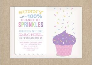Party Sprinkles Invitations Children 39 S Birthday Party Invitation Sprinkle Birthday