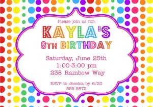 Party theme Invitation Templates Rainbow Birthday Party Invitation $12 00 Via Etsy