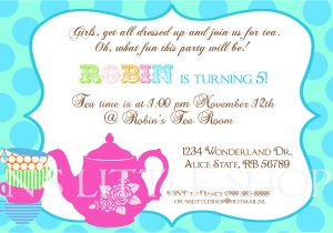 Party theme Invitation Templates Tea Party Invitation Wording Tea Party Invitation Wording