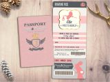 Passport Baby Shower Invitations Passport and Ticket Baby Shower Invitation Coed Baby