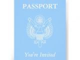 Passport Baby Shower Invitations Passport Baby Shower Boy Travel theme Party Invitations