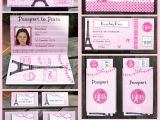Passport Birthday Invitation Template Free Paris Party Printables Invitations Decorations