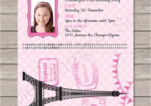 Passport Birthday Invitation Template Free Paris Passport Invitation Template with Photo Paris