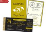 Passport Bridal Shower Invitations Bridal Shower Boarding Passport and Boarding Pass