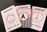 Passport Bridal Shower Invitations Pin Paris themed Passport Invitations for Birthday Party
