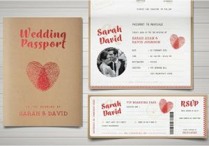 Passport Wedding Invitation Template 29 Vintage Wedding Templates Editable Psd Ai format