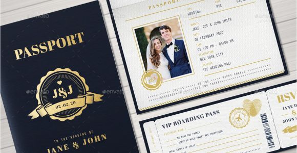 Passport Wedding Invitation Template Passport Wedding Invitation by Vector Vactory Graphicriver
