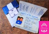 Passport Wedding Invitation Template Philippines Passport Invitation Blue and Silver Inkpressive