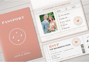 Passport Wedding Invitation Template Philippines Printable Passport Invitation Design Suite Featuring