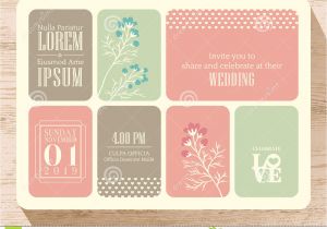 Pastel Wedding Invitation Template Cute Pastel Wedding Invitation Card Background Stock