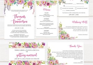 Pastel Wedding Invitation Template Tvw154 Pastel Floral Wedding Invitation Diy Printable Template