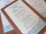 Patron Party Invitation Kim Grant Ink Such Copper and Teal Invitation for the