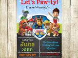Paw Patrol Birthday Invites Free Paw Patrol Birthday Paw Patrol Invitation by Needmoredesigns