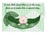 Pea In A Pod Baby Shower Invitations Green Baby Shower Pea In A Pod Invitation Greeting Cards