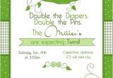 Pea In A Pod Baby Shower Invitations Two Peas In A Pod Baby Shower Invitation Printable