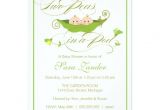 Pea In the Pod Baby Shower Invitations Twins Baby Shower Invitation Two Peas In A Pod 5" X 7