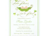 Pea In the Pod Baby Shower Invitations Twins Baby Shower Invitation Two Peas In A Pod 5" X 7
