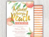Peach and Gold Baby Shower Invitations Printable Georgia Peach Baby Shower Invitation Peach and