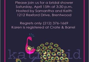 Peacock themed Bridal Shower Invitations Bridal Shower Invitations with Fancy Peacock by