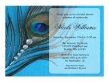 Peacock themed Bridal Shower Invitations Jewel Peacock Feather Bridal Shower Invitations 5" X 7