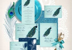 Peacock Wedding Invitation Sets Vintage Peacock Wedding Stationery Set Invitation Suite